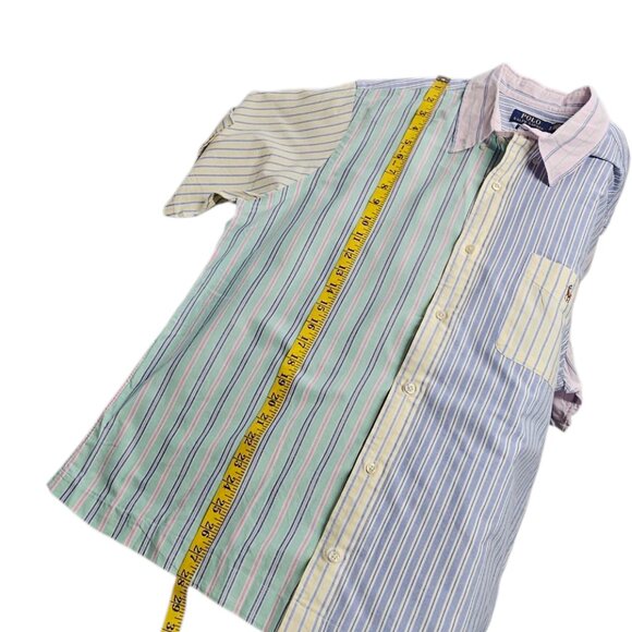 Polo Ralph Lauren Mens Classic Fit,Color Block, Stripe, Button Down SS, Size XL - Picture 7 of 7